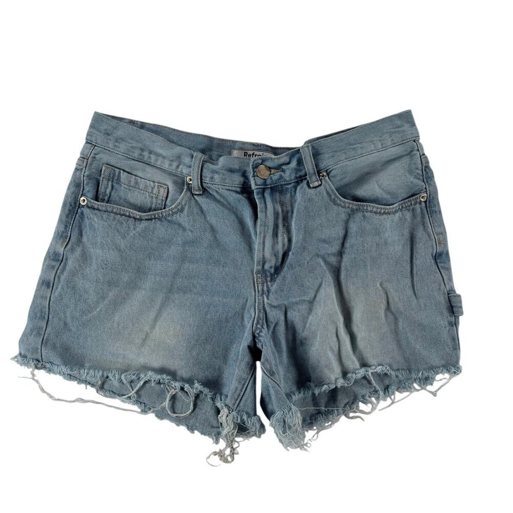 Refrain Los Angeles Juniors Blue Denim Shorts - Light Wash - Size 11 / 30